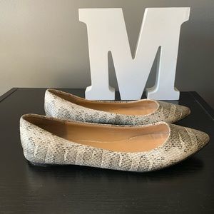 Joe’s Python Print Leather Flats